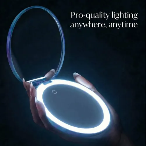 Espejo De Maquillaje Fancii Led 10x Recargable Lavanda