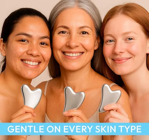 Herramienta Gua Sha Metal Para Masaje Facial Y Drenaje