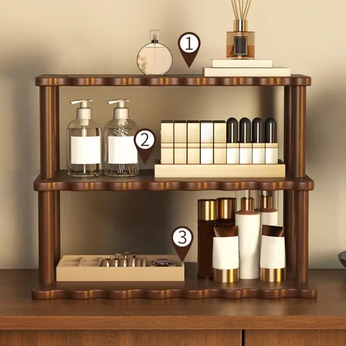 Organizador De Maquillaje Para Escritorio, Elegante, De Tres