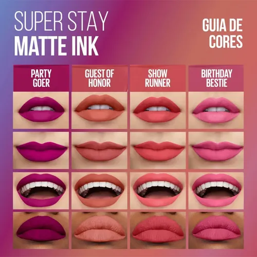 Labial Líquido Maybelline Super Stay Matte Ink 5ml Party Goer 410 Mate