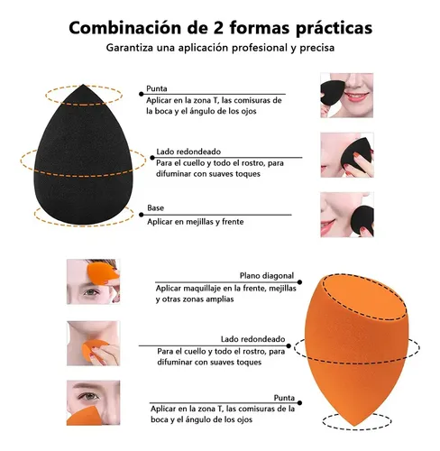 Juego De Esponjas De Maquillaje Multifuncionales De 16