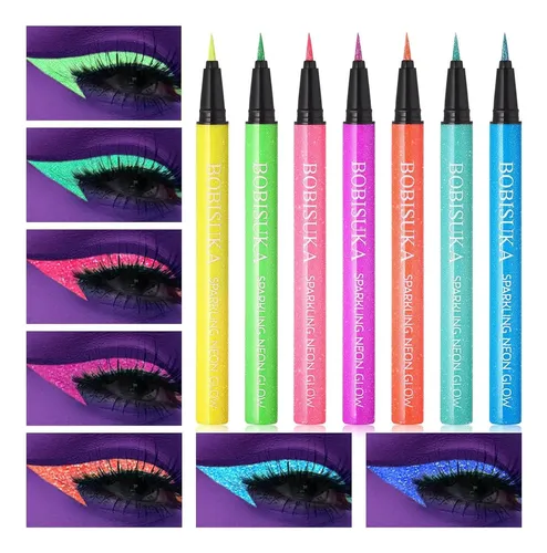 Set De Delineadores De Neón Brillante Uv Bosisuka 7 Colores