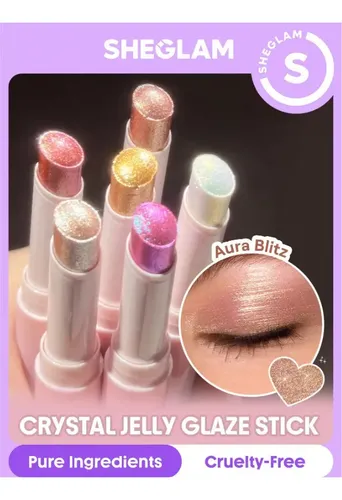 Sheglam Barra De Glaseado Crystal Jelly – Brillo Radiante Tono Del Maquillaje Aura Blitz