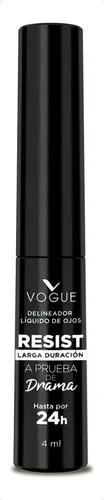 Delineador De Ojos Líquido Resist Vogue Color Negro Mate