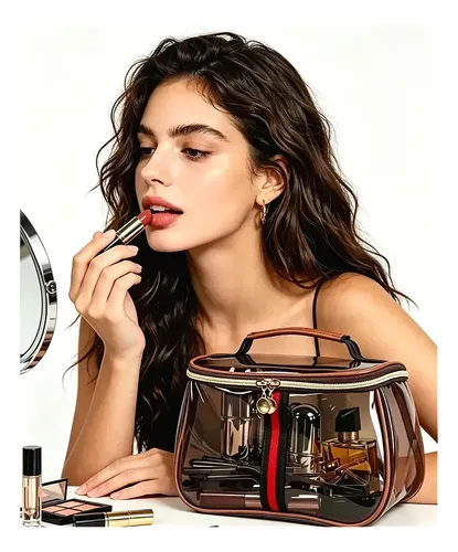 Neceser Pvc Transparente Impermeable Maquillaje Clear Makeup Bag