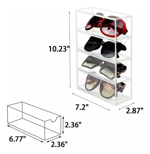 Qyq – Organizador De Maquillaje Y Lentes De Sol Caja De