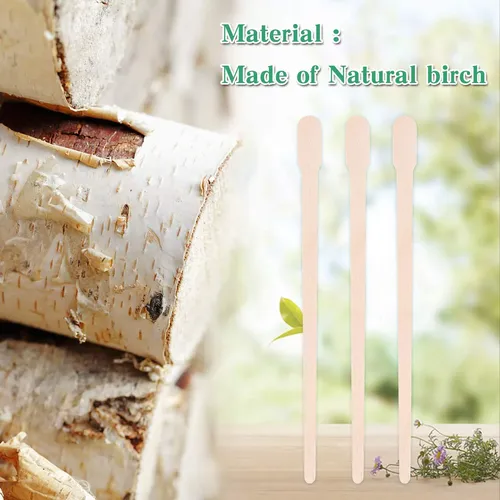 200 Palitos De Madera Para Depilar Cejas Y Vello Facial
