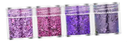 4 Piezas De Decoración De Manicura En De Estrella Púrpura