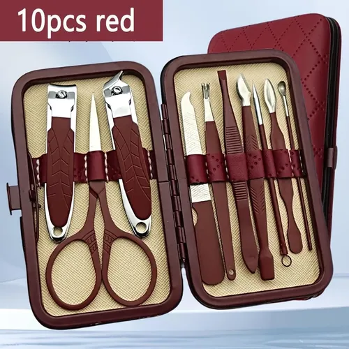 Kit De Manicura 10 Piezas Acero Inoxidable