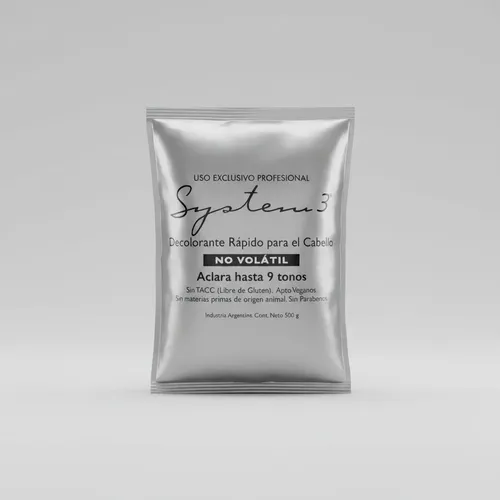 Polvo Decolorante Rapido X 500g System 3