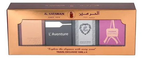 Set De Regalo De Fragancia Al Haramain Para Hombres Y Mujeres  4 × 10 Ml