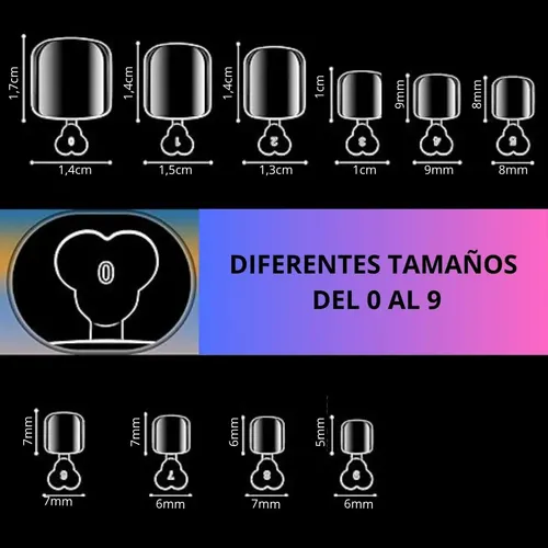 Uñas Postizas Para Pies X500 Tips Marca Mely Soft Gel Press Color Transparente Tips Soft Gel Para Pie