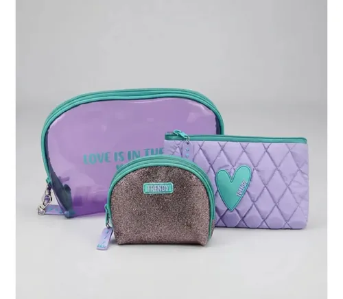 Set Portacosméticos X3 Trendy Organizador Maquillaje