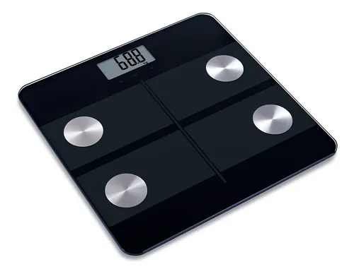 Balanza Digital Baño Personal 150 Kg Grasa Corporaral Utile Negro