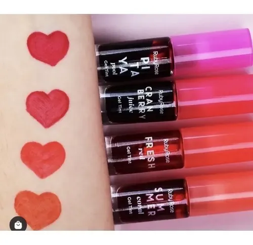 Tinta Gel Tint Labios Rubyrose Hialuronico Vegano Dphantenol Color Cranberry