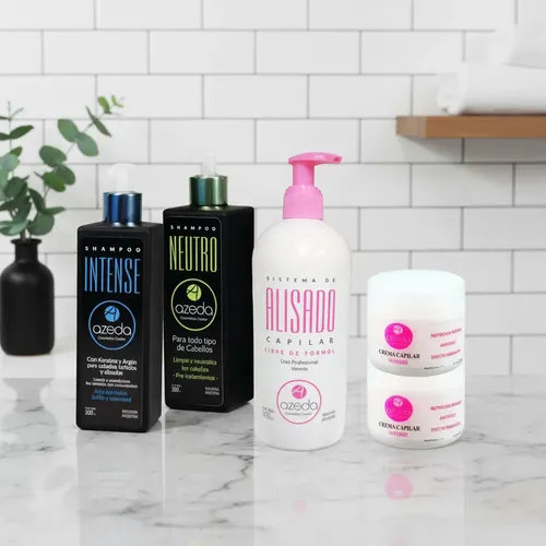 Azeda Combo Alisado, Shampú Neutro, Intense,  Cremas Intense
