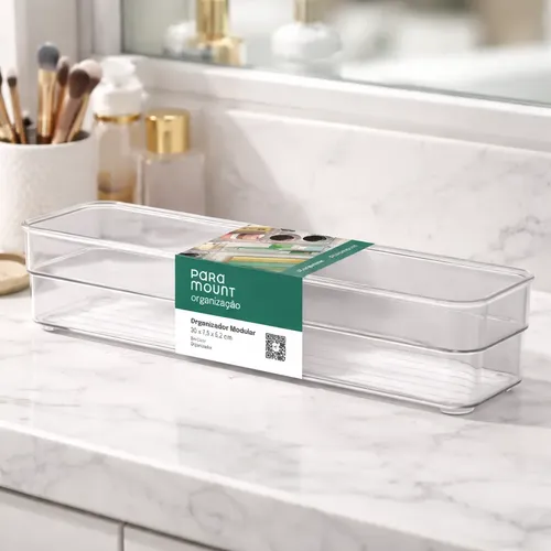Setx2 Organizador Acrílico 30×7,5×5,2 Cubiertos Maquillaje