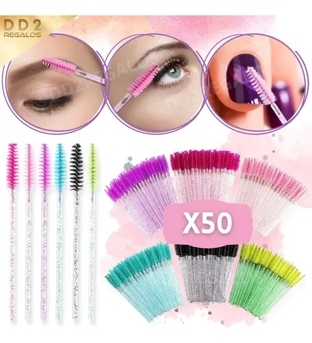 Cepillos X50 Peine Rimmel P/cejas Pestañas Extensión Cristal