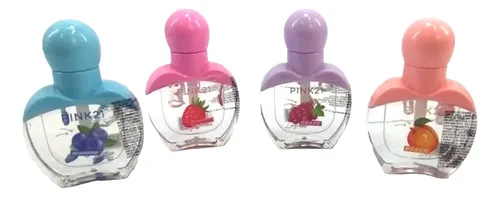 Set X 4 Brillo Labial Glip Gloss Frutales Pink 21 Aplicador