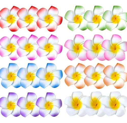 Set De 24 Broches Con Flores Hawaianas, Pinzas Para El Pelo