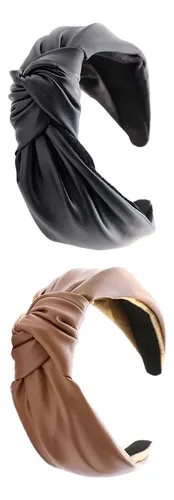 2 Exquisitas Diademas De Cuero Con Nudos Para El Pelo, &us