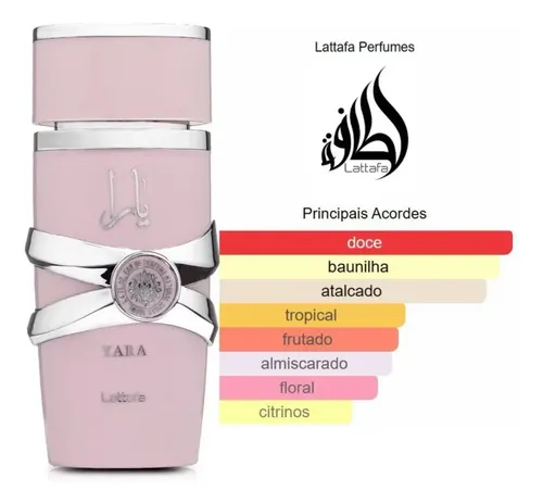 Perfume Yara Lattafa Edp 100ml Mujer Árabe Dulce