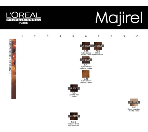 Loreal Profesional Majirel Kit X6 Tintura Con Amoniaco 50gr Tono A Elección