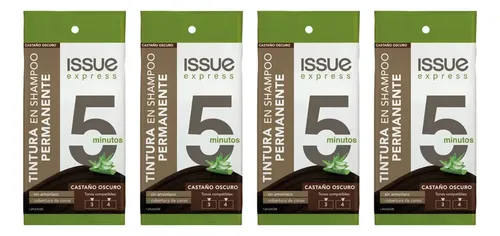 Pack Tintura Shampoo Issue Express 5 Minutos Castaño Oscuro