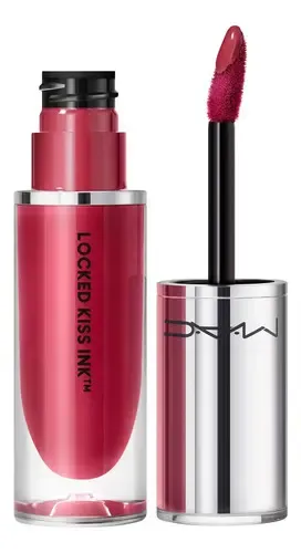 Mac Labial Líquido Locked Kiss Ink Color Coral Oscuro