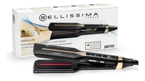 Planchita De Pelo Absolute Infrared Placas Anchas Bellissima Negro