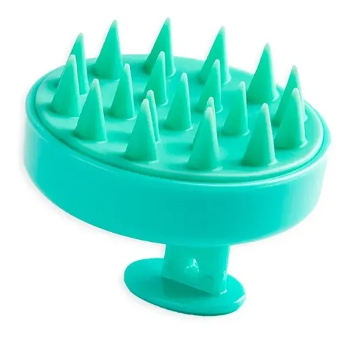 Cepillo Limpiador Masajeador Cuero Cabelludo Cabeza Cabello Color Verde