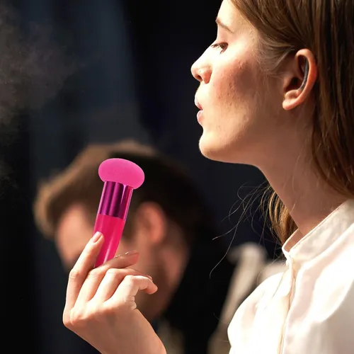 3 Esponjas Cosméticas Faciales Para Base De Maquillaje Rosa