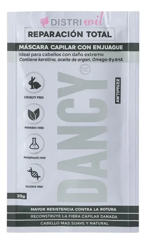 Mascara Capilar Caja X12 Sobres Dancy Reparacion Total Con K