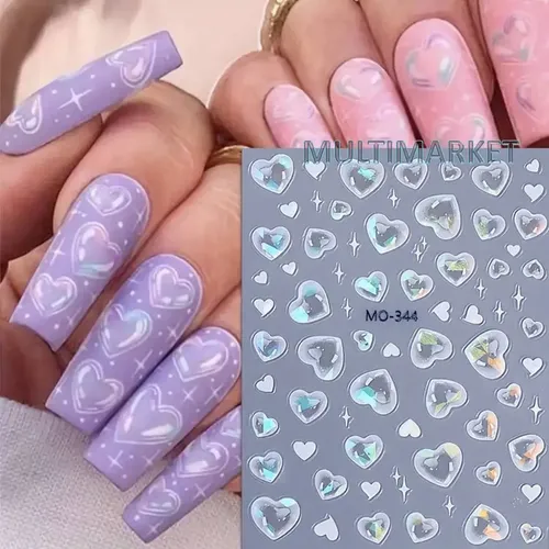 Stickers Uñas- Tachas, Apliques, Aero, Aurora Deco Nail Art