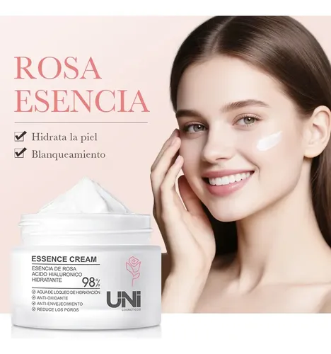 Crema Hidratante De Rosas Con Acido Hialuronico Anti-age Todo Tipo De Piel Día/noche