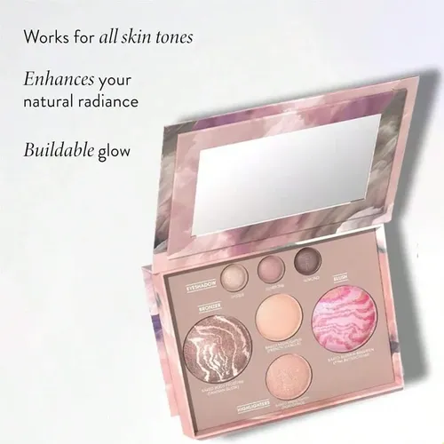 Paleta De Contorno Iluminador De Rubor 7 En 1 Shimmer Marble