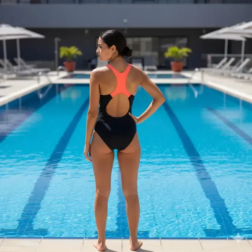 Malla Natacion Mujer Resistente Cloro Con Gorra Y Scrunchie