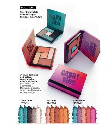 Paleta De Sombras Avon Sweet Vibes Color Trend 5 Tonos Color Candy Vibe
