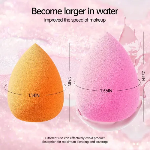 Ajoke 10pcs Makeup Sponge Blender Multi-colored Flawless For