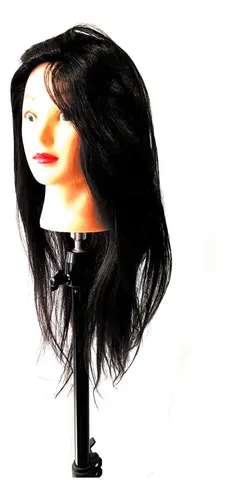 Cabeza De Práctica Maniquí Cabello 80% Natural Para Peinados