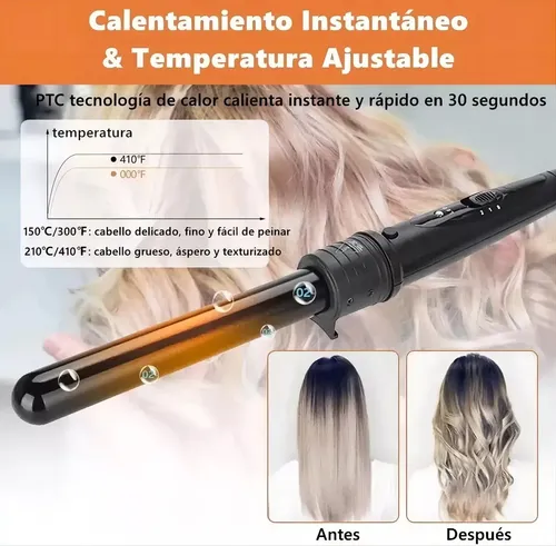 Rizadora De Cabello 6 En 1 Ferro Tenaza Plancha Cerámica