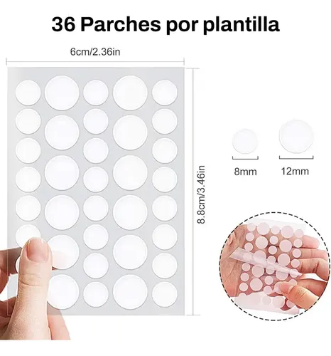 Parches Anti Acne Elimina Granitos Puntos Negros Grasa X72 Todo Tipo De Piel