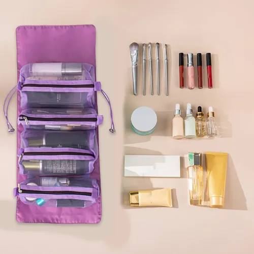Bolsa De Maquillaje Enrollable En Forma De C Para Colgar,