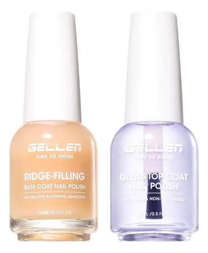 Esmalte De Uño Gellen Base Y Top Coat Anti-estrías Brillo