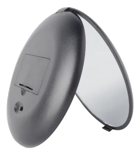 Espejo De Bolsillo Iluminado Negro De 1 Pieza, Aumento De 1x