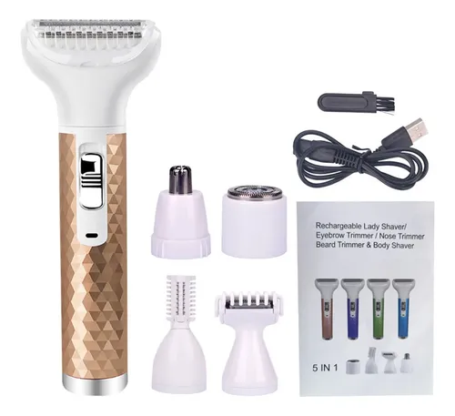 Mini Depiladora Eléctrica Inalámbrica Lady Shaver 5 En 1