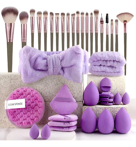 Kit De Herramientas De Maquillaje, 40 Piezas, Brochas Dm