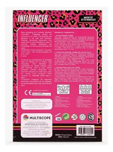 Kit Maquillaje Infantil Pupa Multiscope Hipoalergénico con Espejo