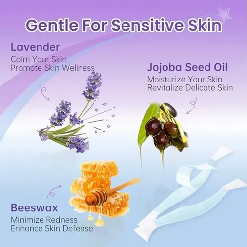 Tiras De Cera For Cejas Sensibles, Tiras De Cera Facial, Li