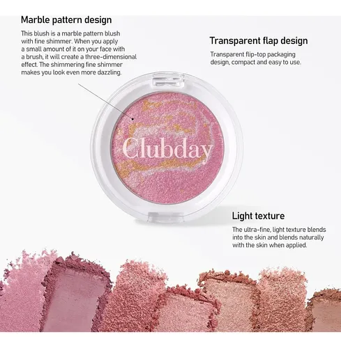 Polvo Iluminador Marbleizado Clubday 0.12 Oz